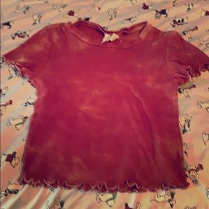 Red with white wash out